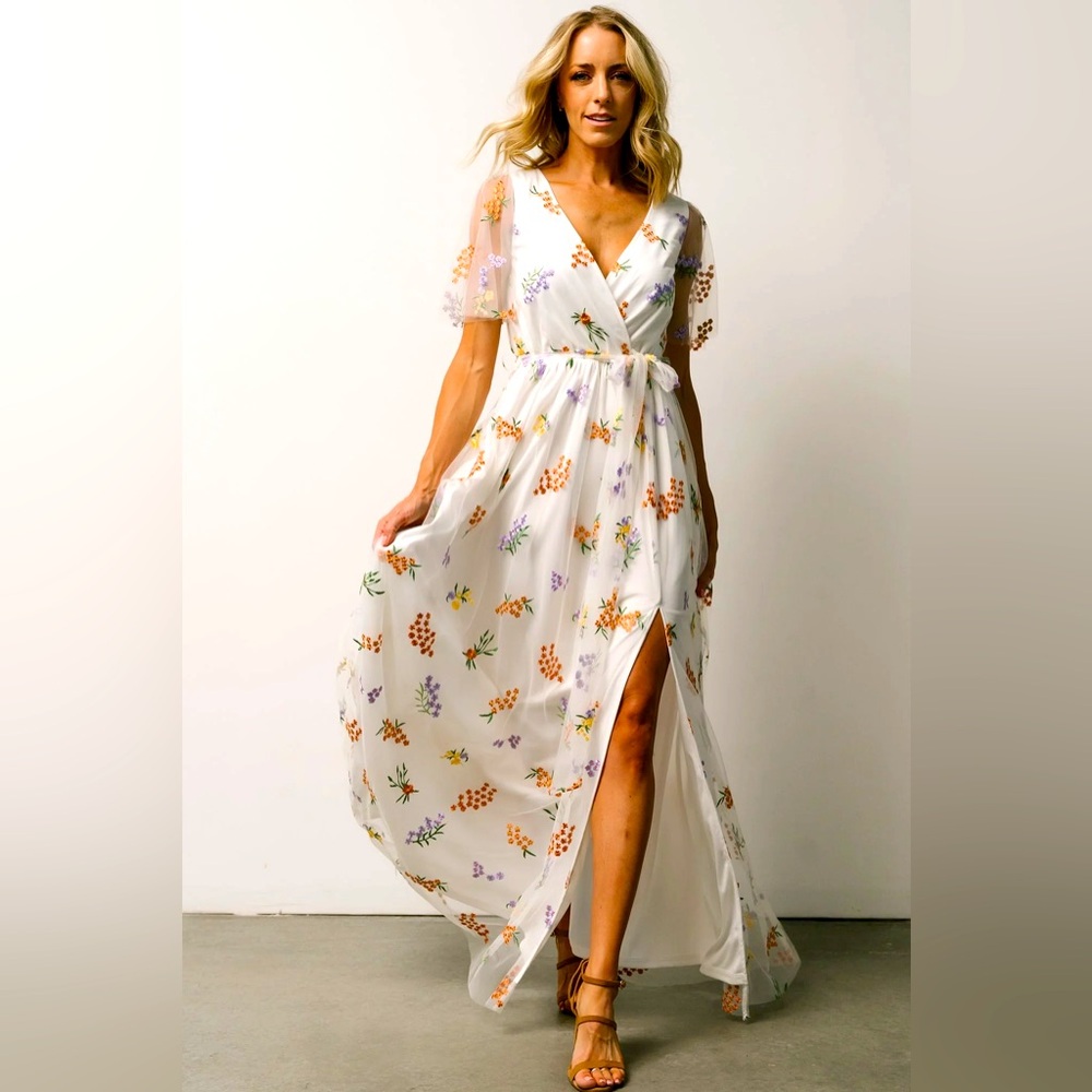 Baltic Born Marseille Embossed Maxi Dress - Meadow Floral